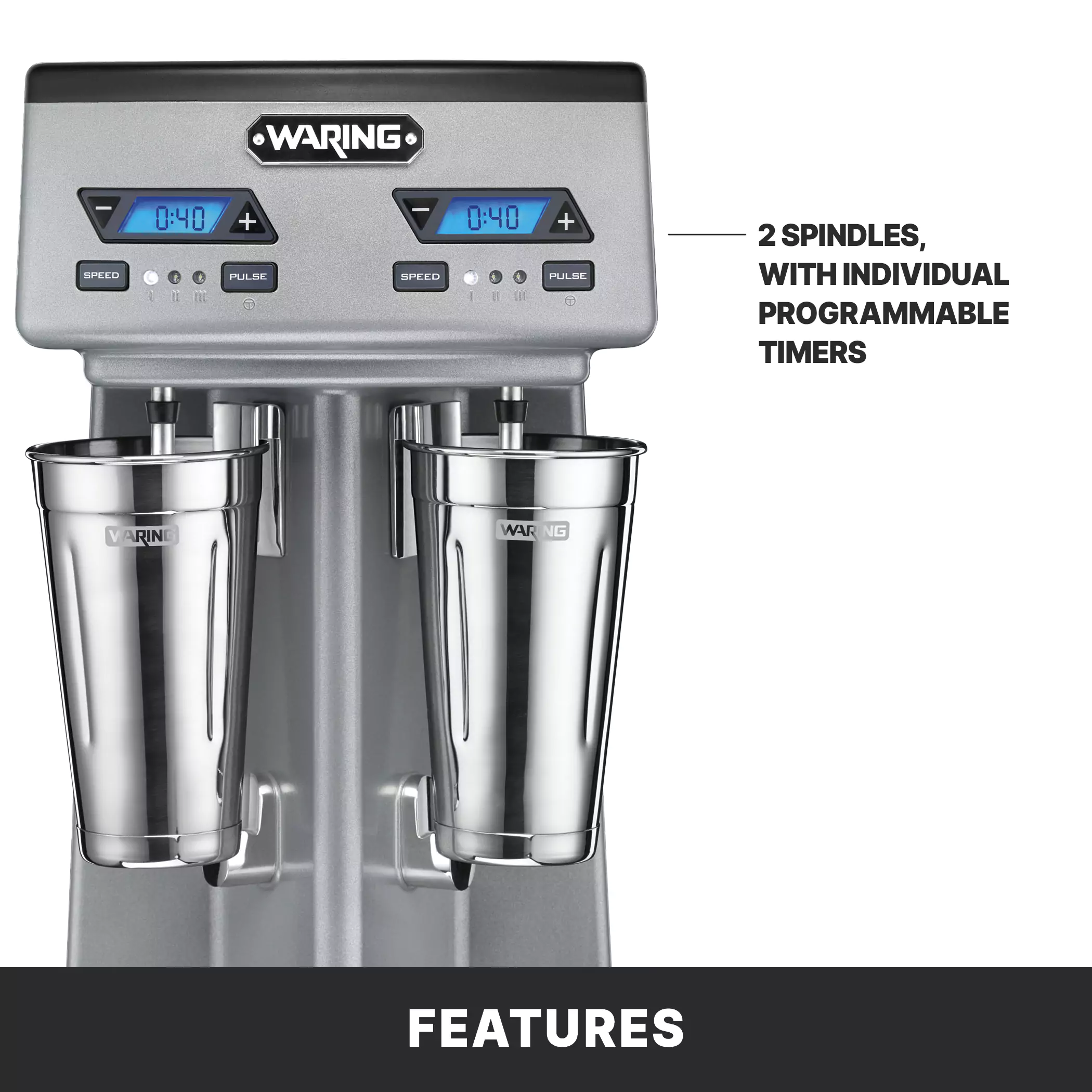 Heavy-Duty Double-Spindle Drink Mixer with Timer